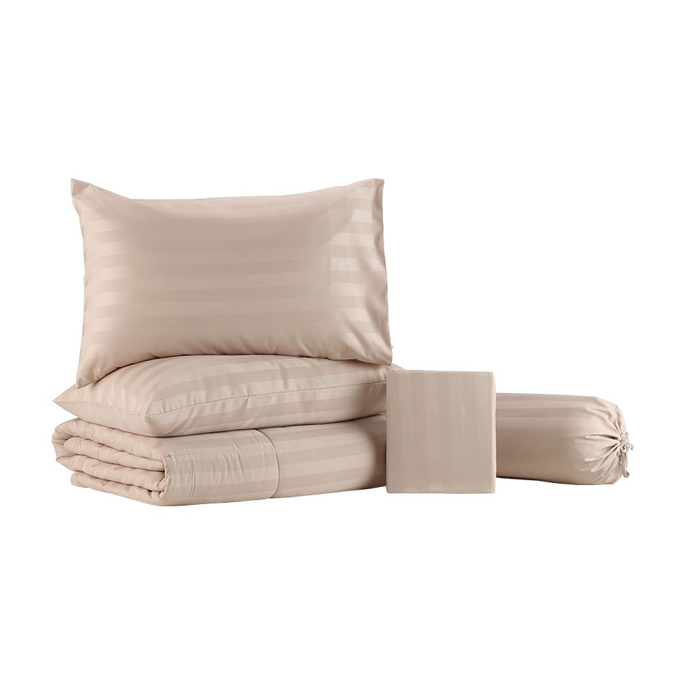 Bedding Model M Linnie-2 Size 6 feet (6 pieces/) - Brown light