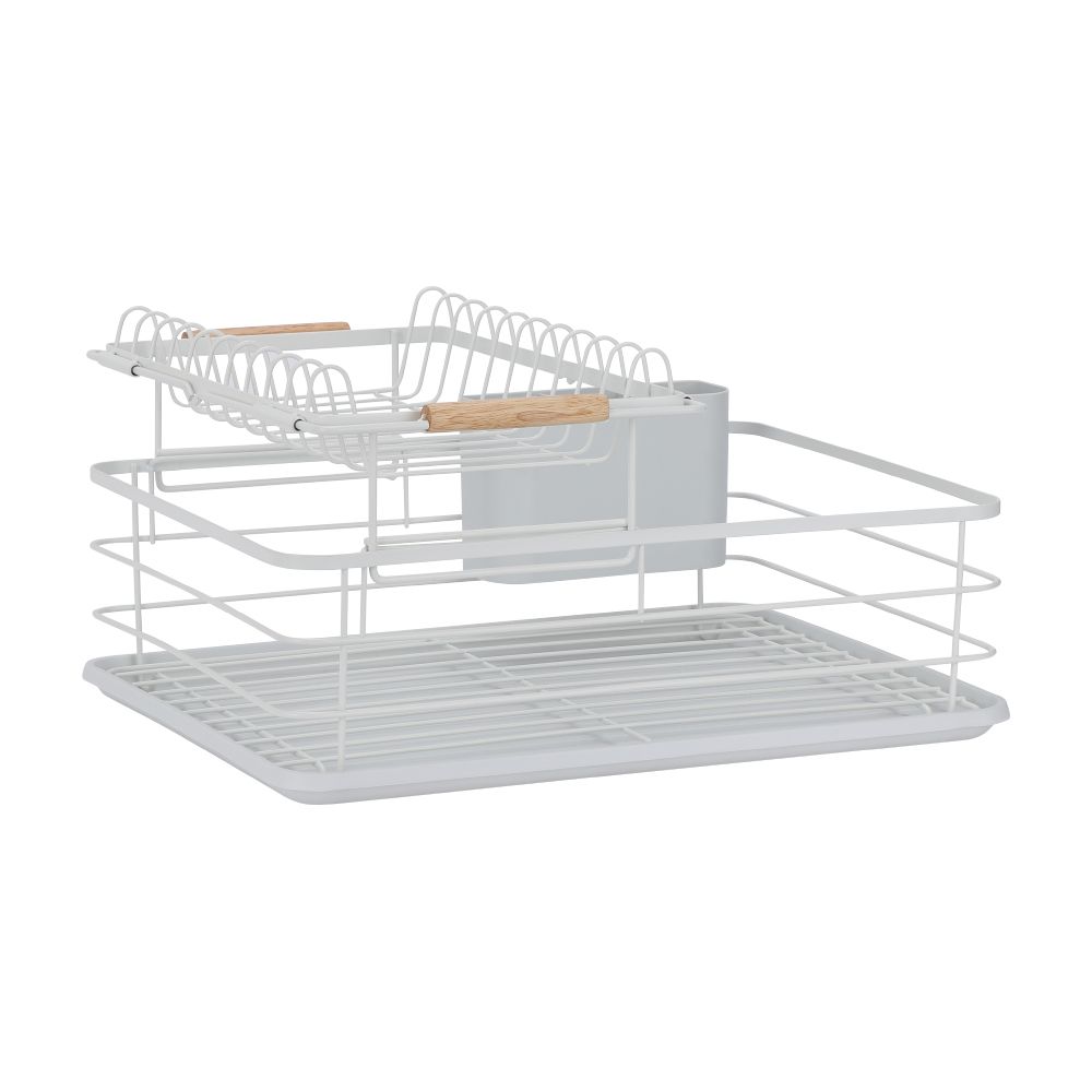 Dish dryer with rack over sink, Model Bell - White/Natural