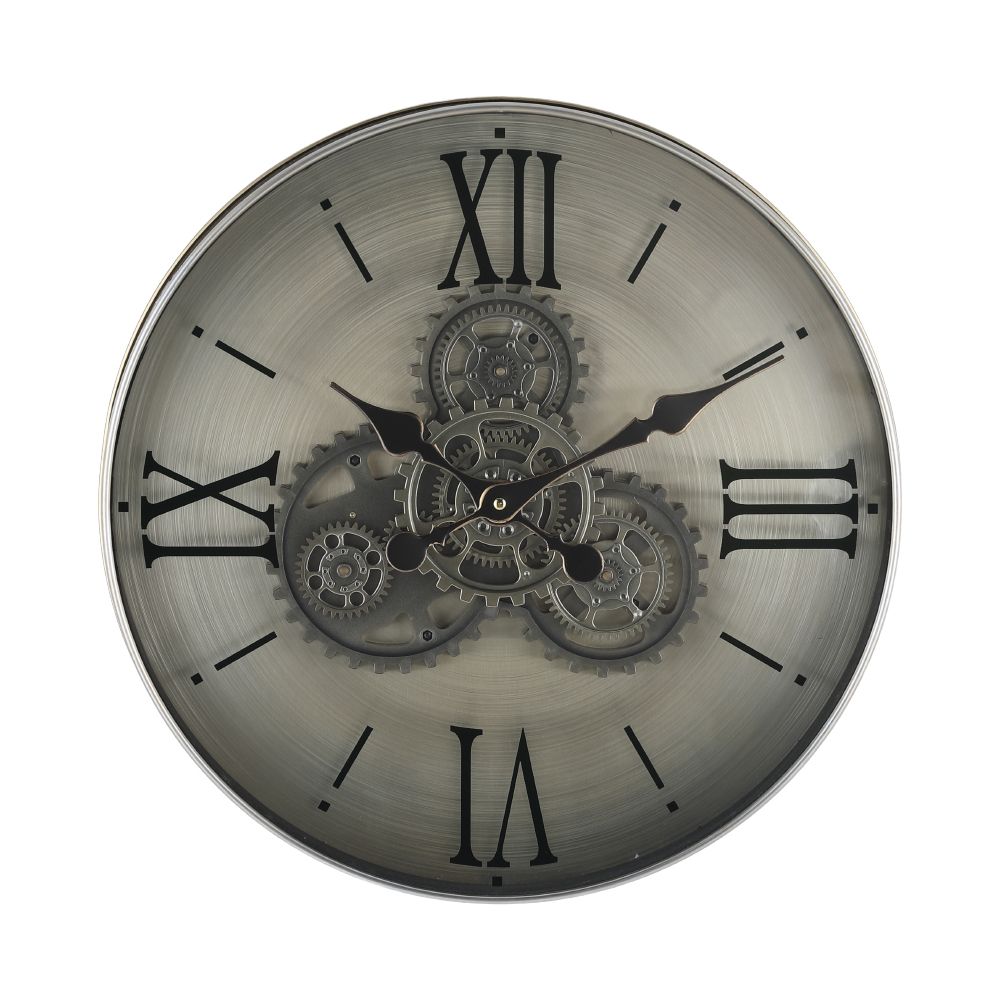 Clock wall-mounted Model Mekhano Size 18 inch - Gold/Black