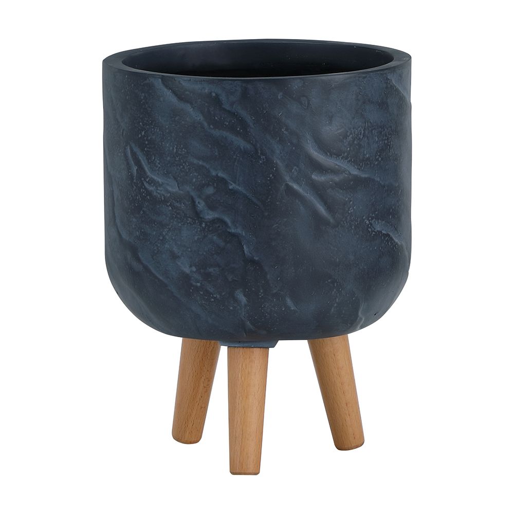 Pot with stand Model Potter Size 24.5 x 34 cm - Gray dark