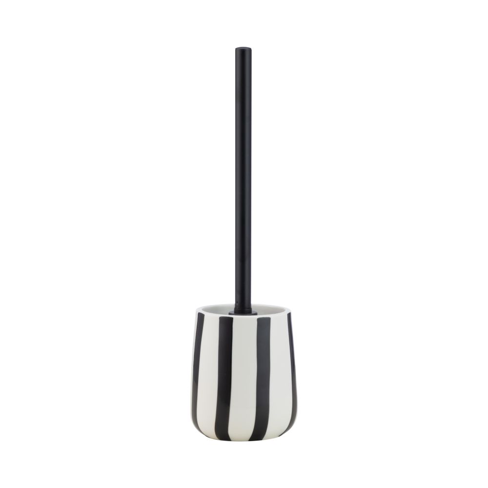 Toilet bowl brush with storage, Circular Model - Black/White
