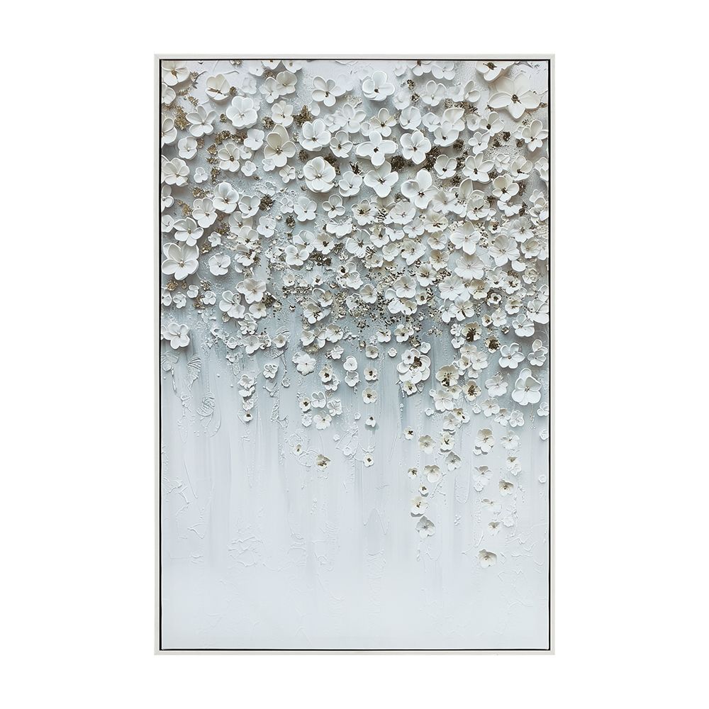 Foil and gel picture with frame Model My Blossom Size 60 x 90 cm - Multicolor