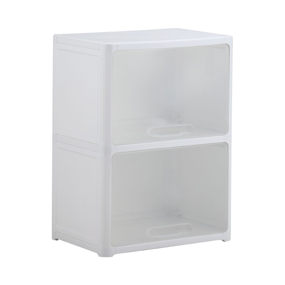 2-story cabinet with doors, Model Ambit - White