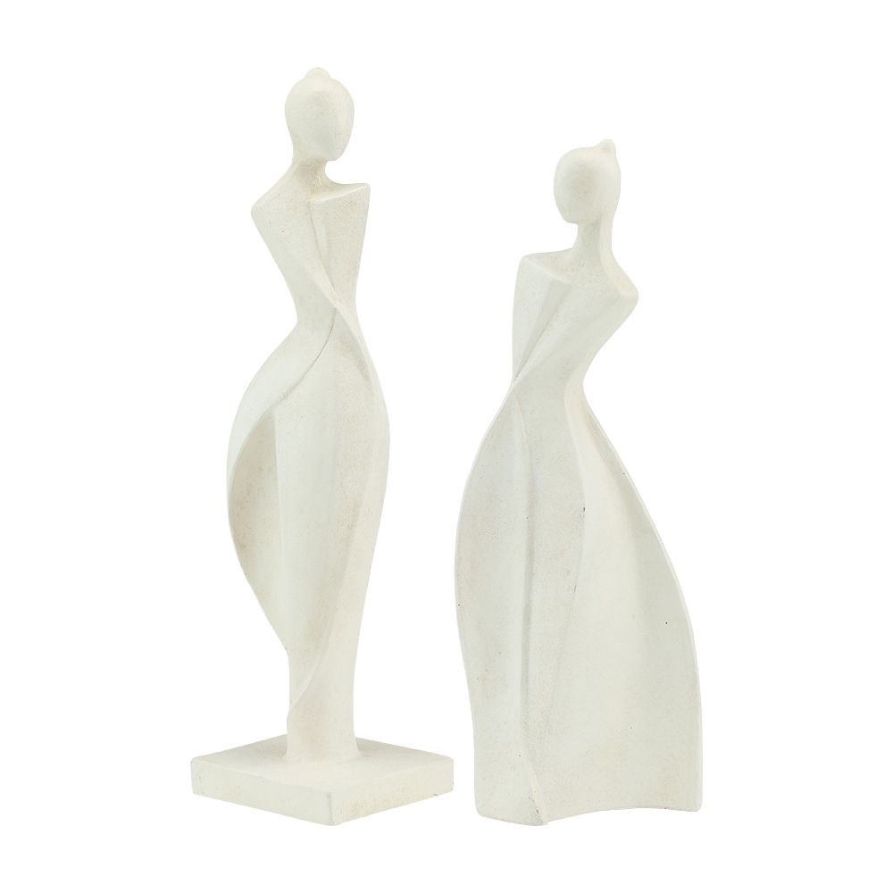 Statue of a woman, Model Artwork (2 pieces/) - White