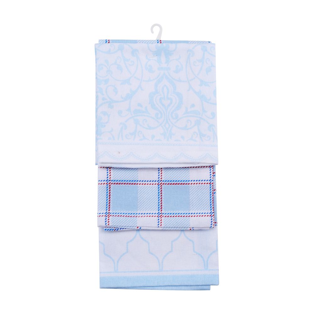 Dishcloth Model Bluebell Size 45 x 65 cm (3 pieces/) - Blue/Cream