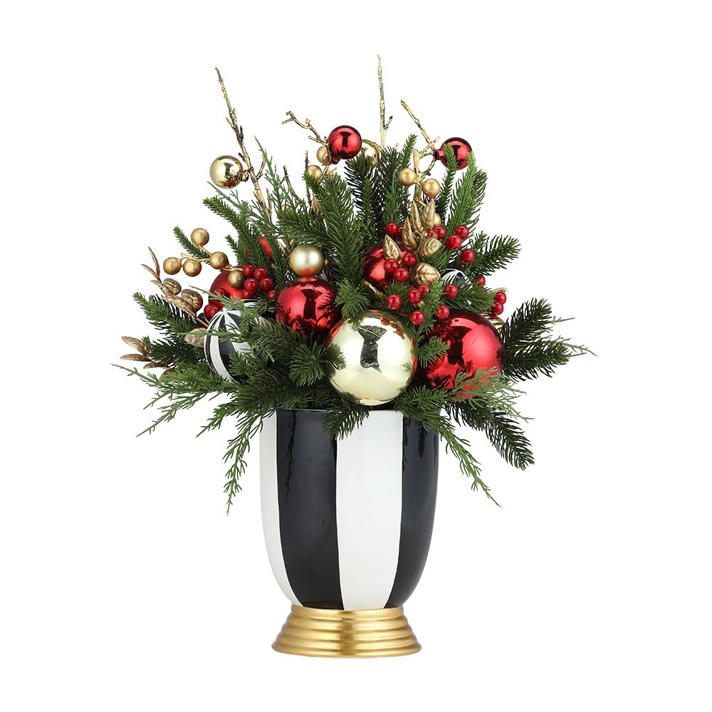Decorative ball with leaves and vase, Model Fulfilla - Multicolor