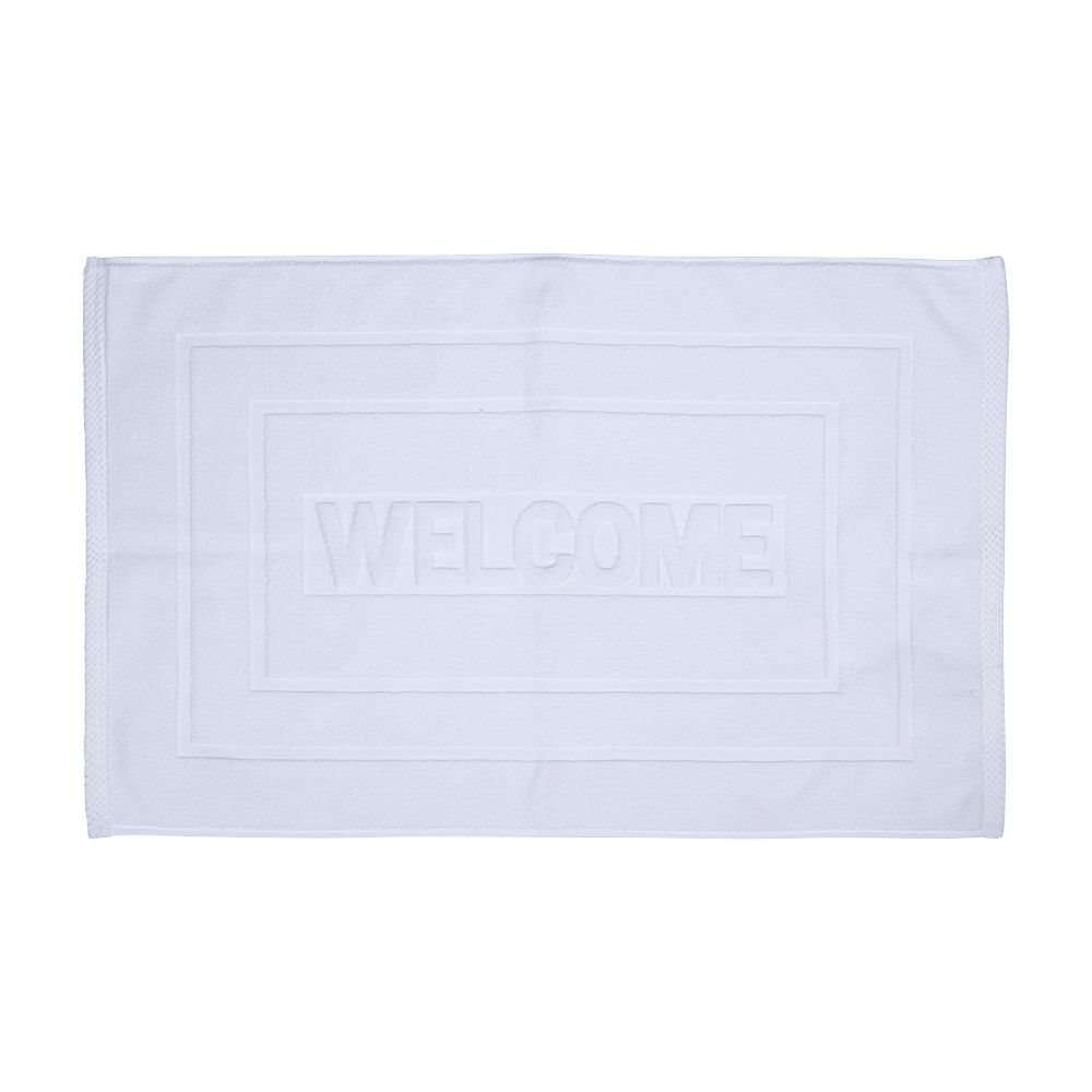 Model Welcome door towel Size 18 x 28 inch - White
