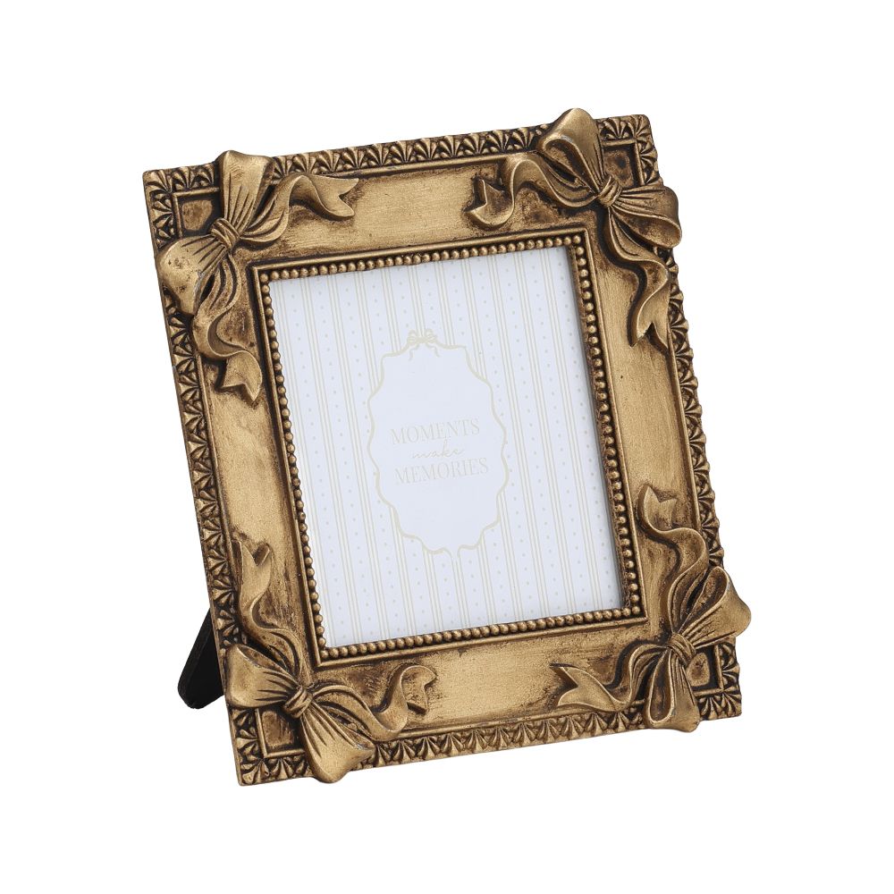 Photo frame Model Bow Brenda Size 3 x 3 inch - Gold