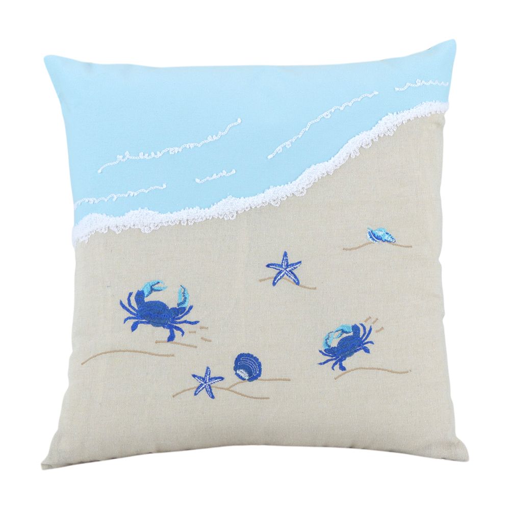 Cushions Model Beach House Size 45 x 45 cm - Beige/Blue