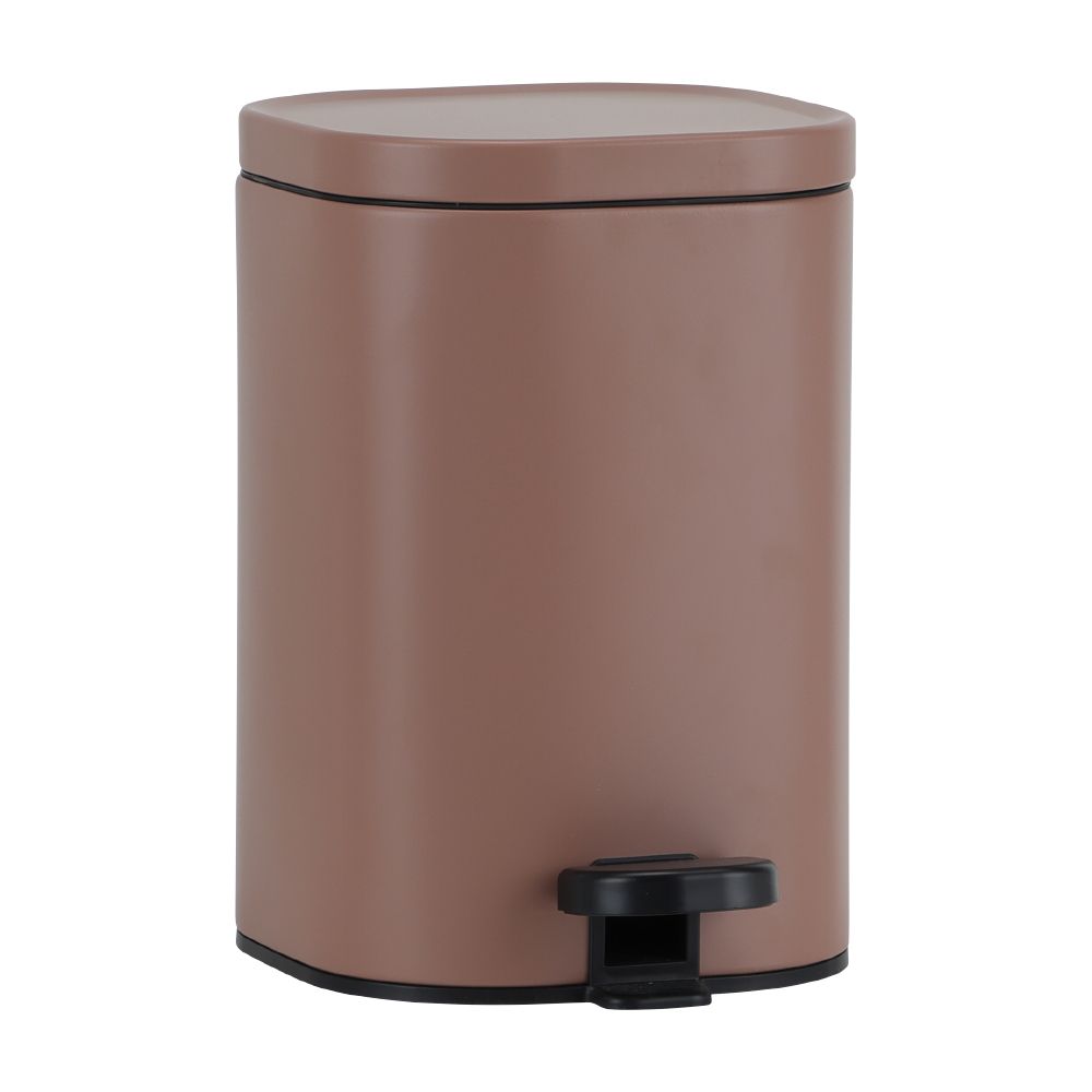 Trash bins with pedal, Model Arlo, Size 5 liters - Brown
