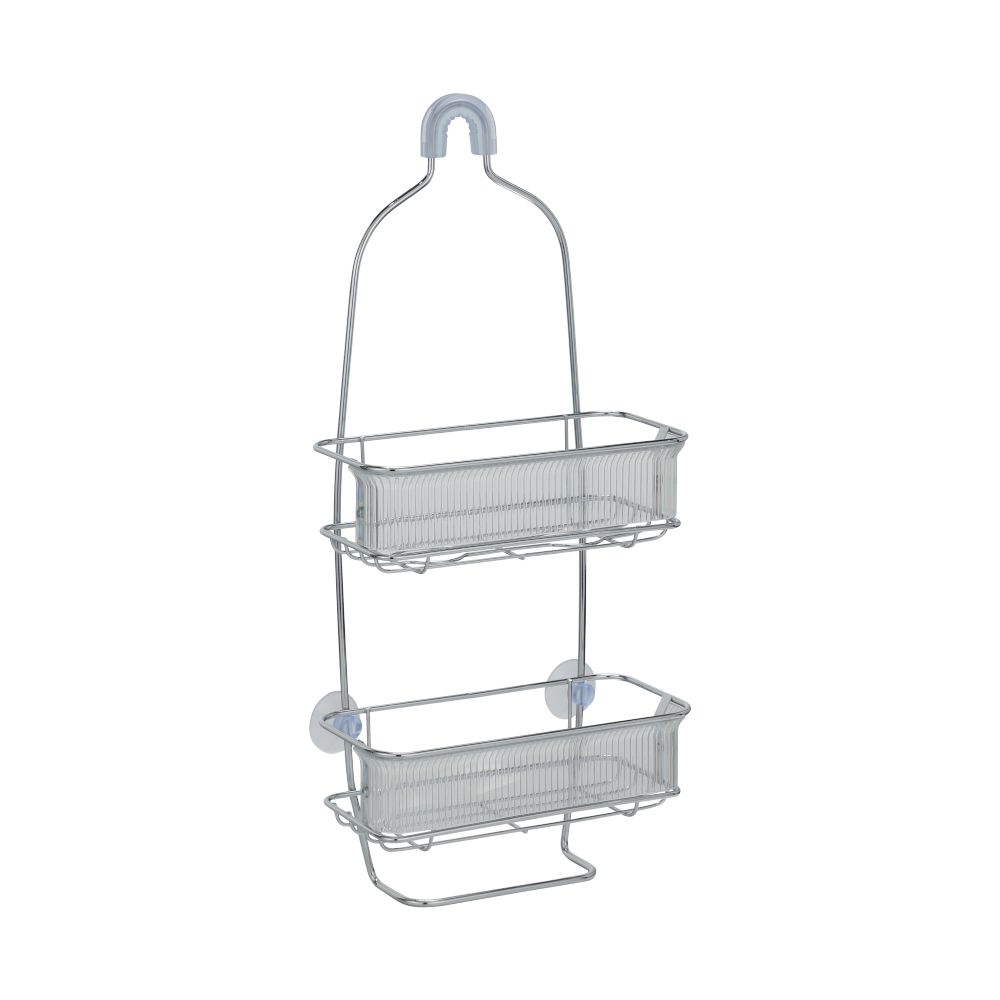 Shelving in Bathroom 2 floors, Model Aerio - chrome silver color