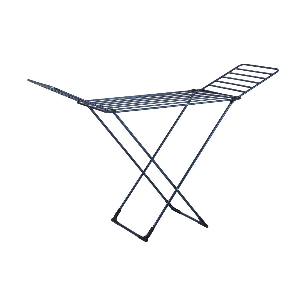 Foldable clothes drying rack, Model Saffy, height 102.5 cm - dark blue