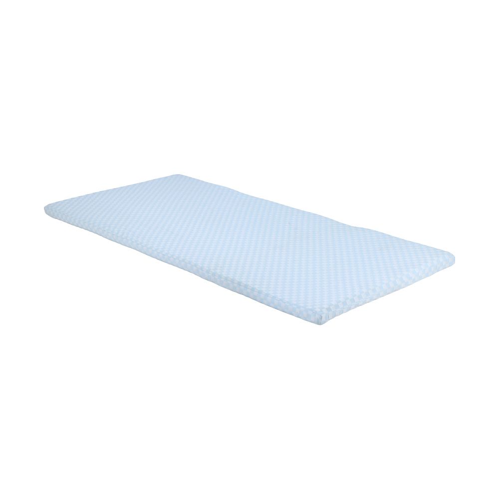 Compressed foam and memory foam picnic mattresses, Model Natura, Size 3.5 feet - White/Blue