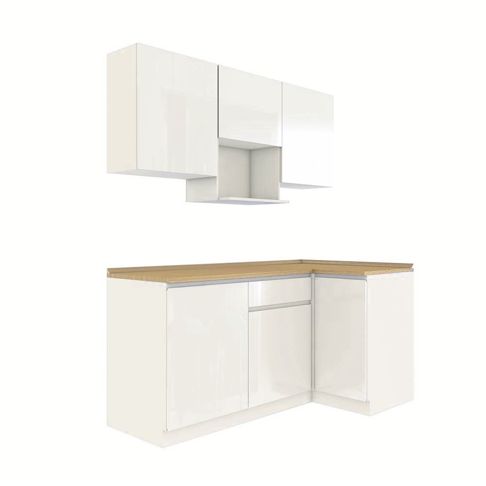 L-shape Model A Size 180 cm - White