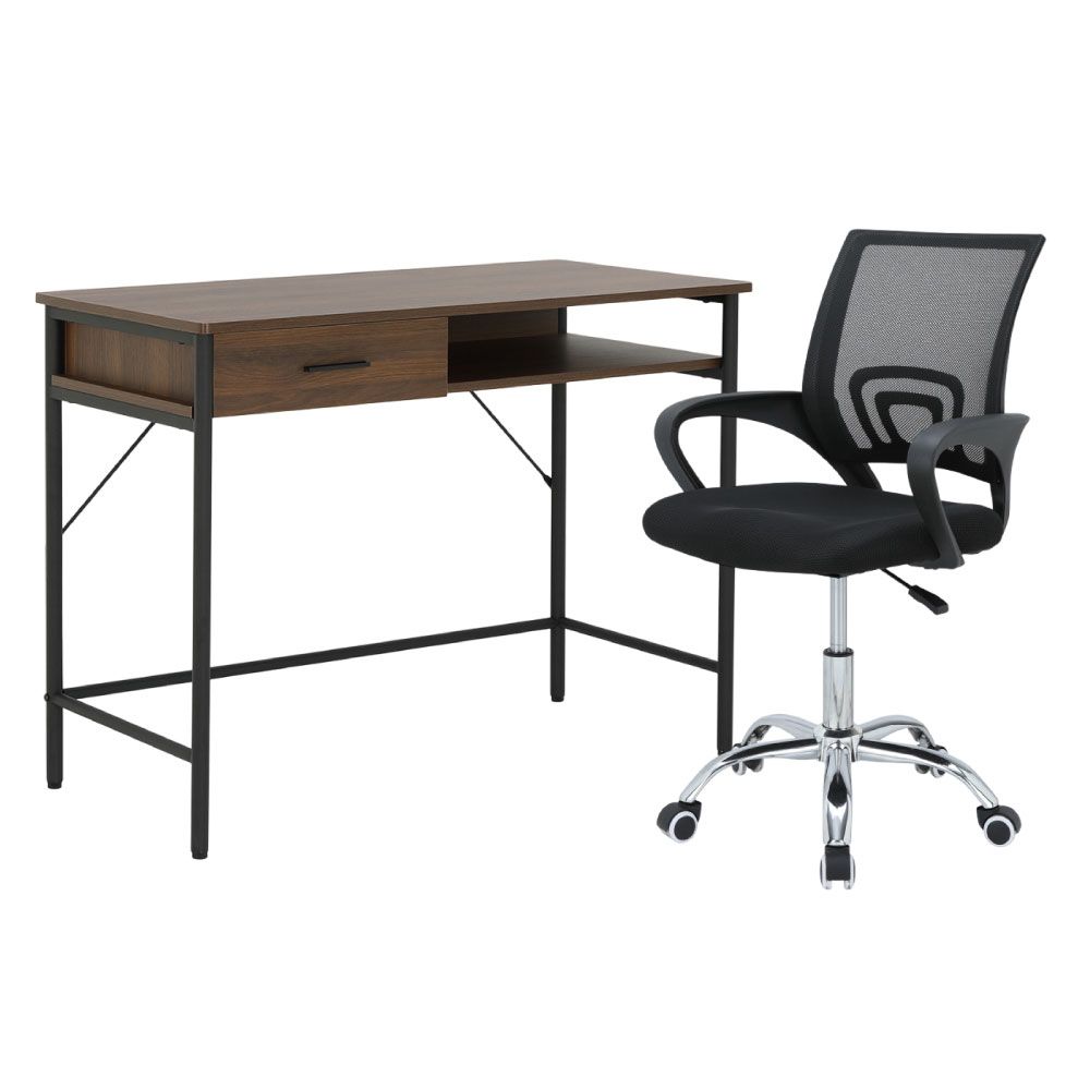Furinbox Desks Size 100 cm Model + - Walnut/