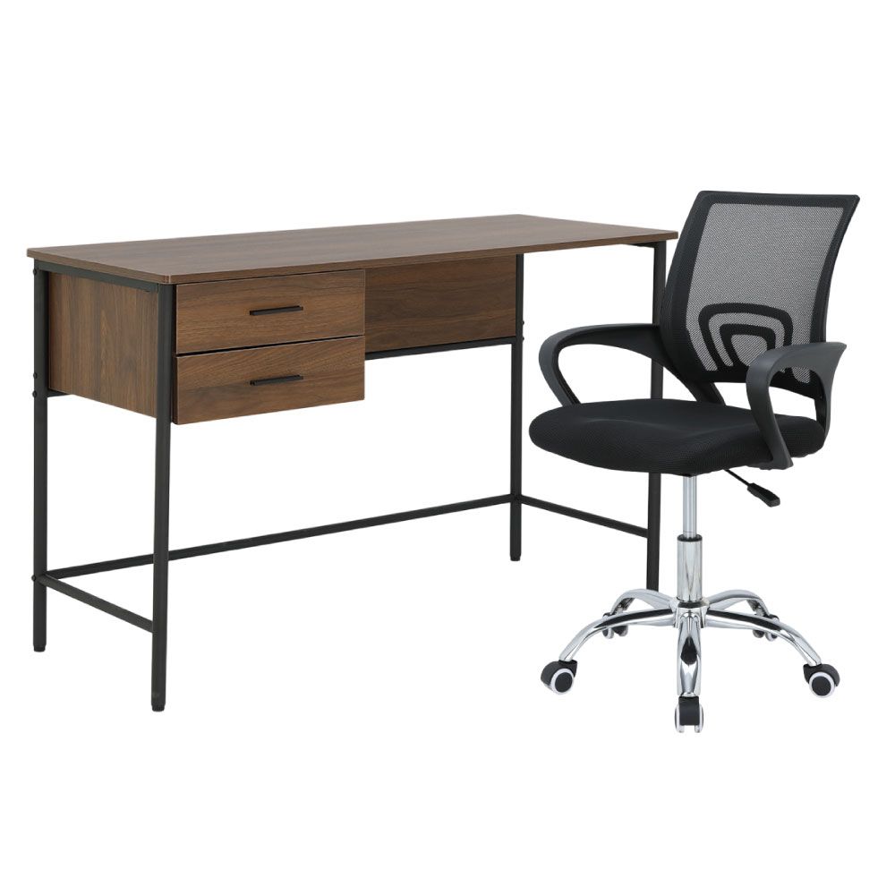 Furinbox Desks Size 120 cm Model + - Walnut/