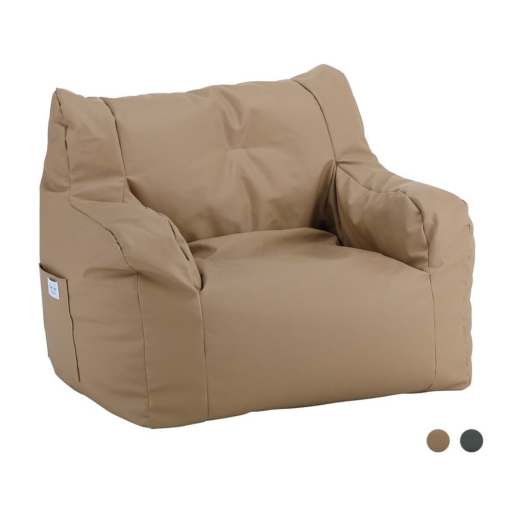Foam beaded seat cushion, 1 seater model, classic-PU