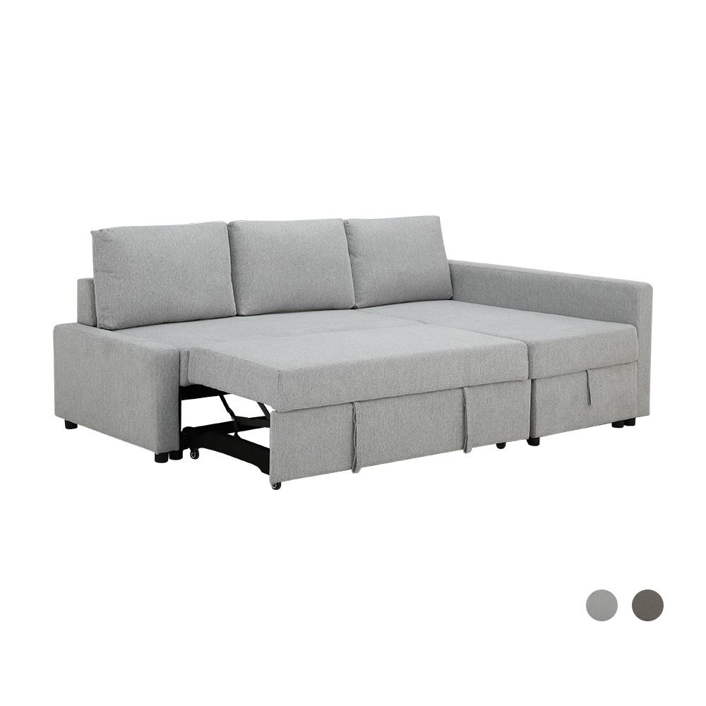 Sofa bed fabric L-shape Model Dominick