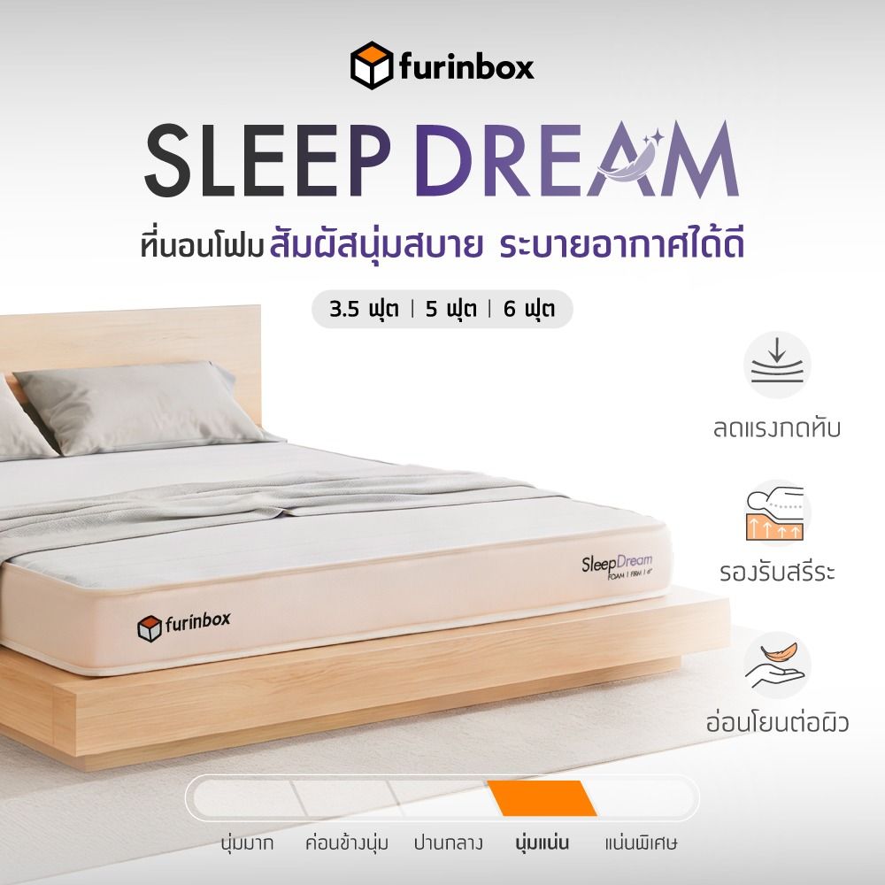 Furinbox Mattresses Model 6 Pillow - White/