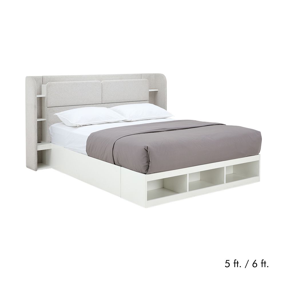 BedsMultifunctional Model Come here - White/light brown