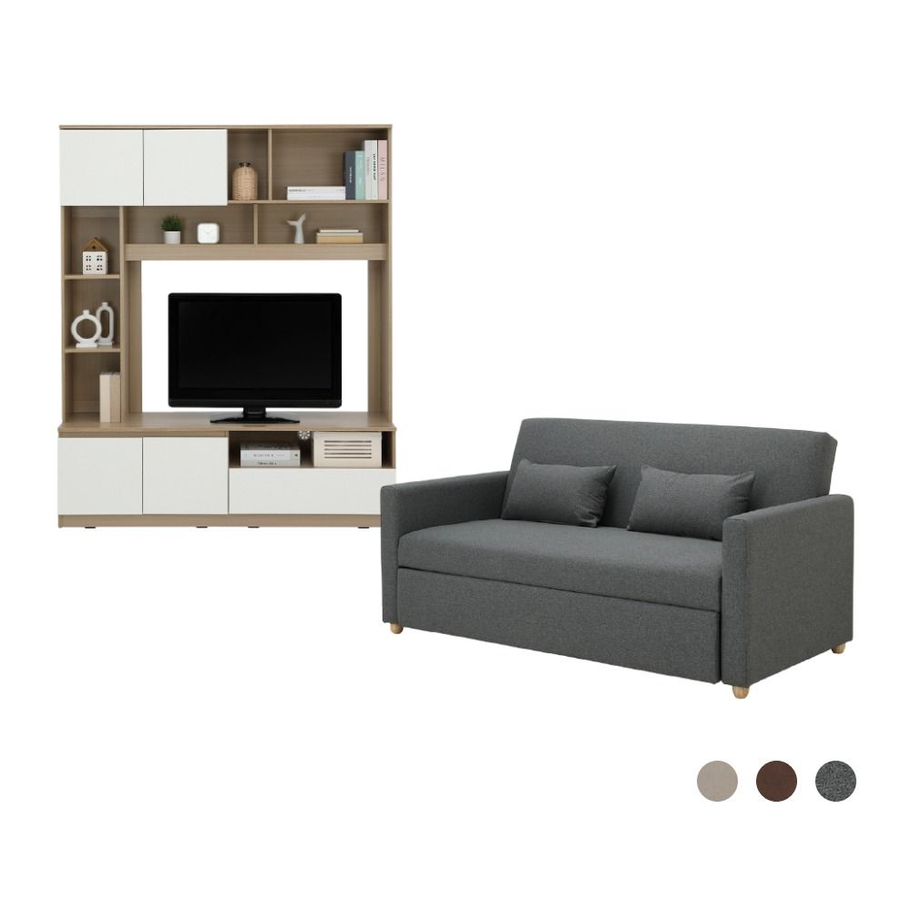 Furinbox Sofa bed 3 seater Size 150 cm Model +