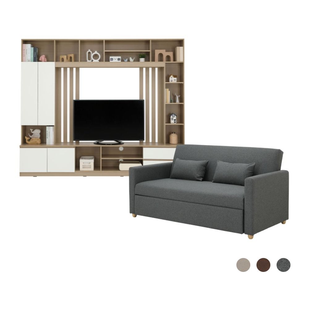 Furinbox Sofa bed 3 seater Size 240 cm Model +