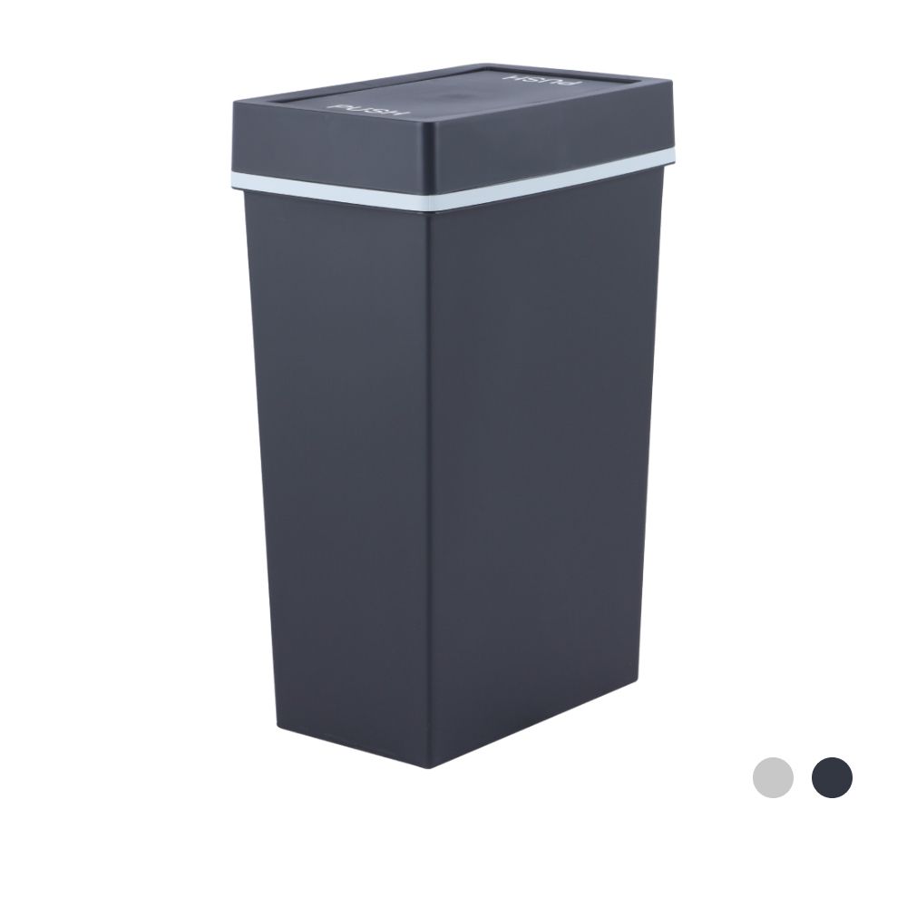 Trash bins, square swing lid, slim model, size 40 liters