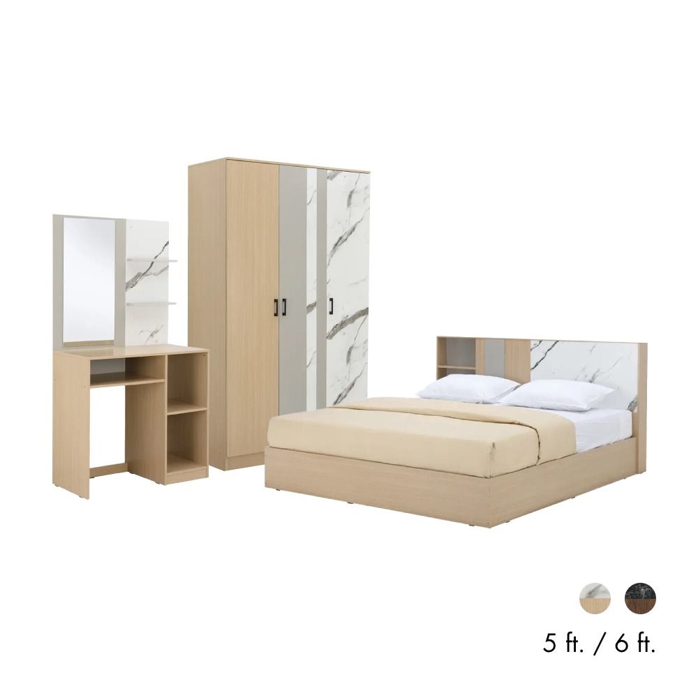 Furinbox Bedroom set (, Wardrobes 3 doors, Dressing tables)