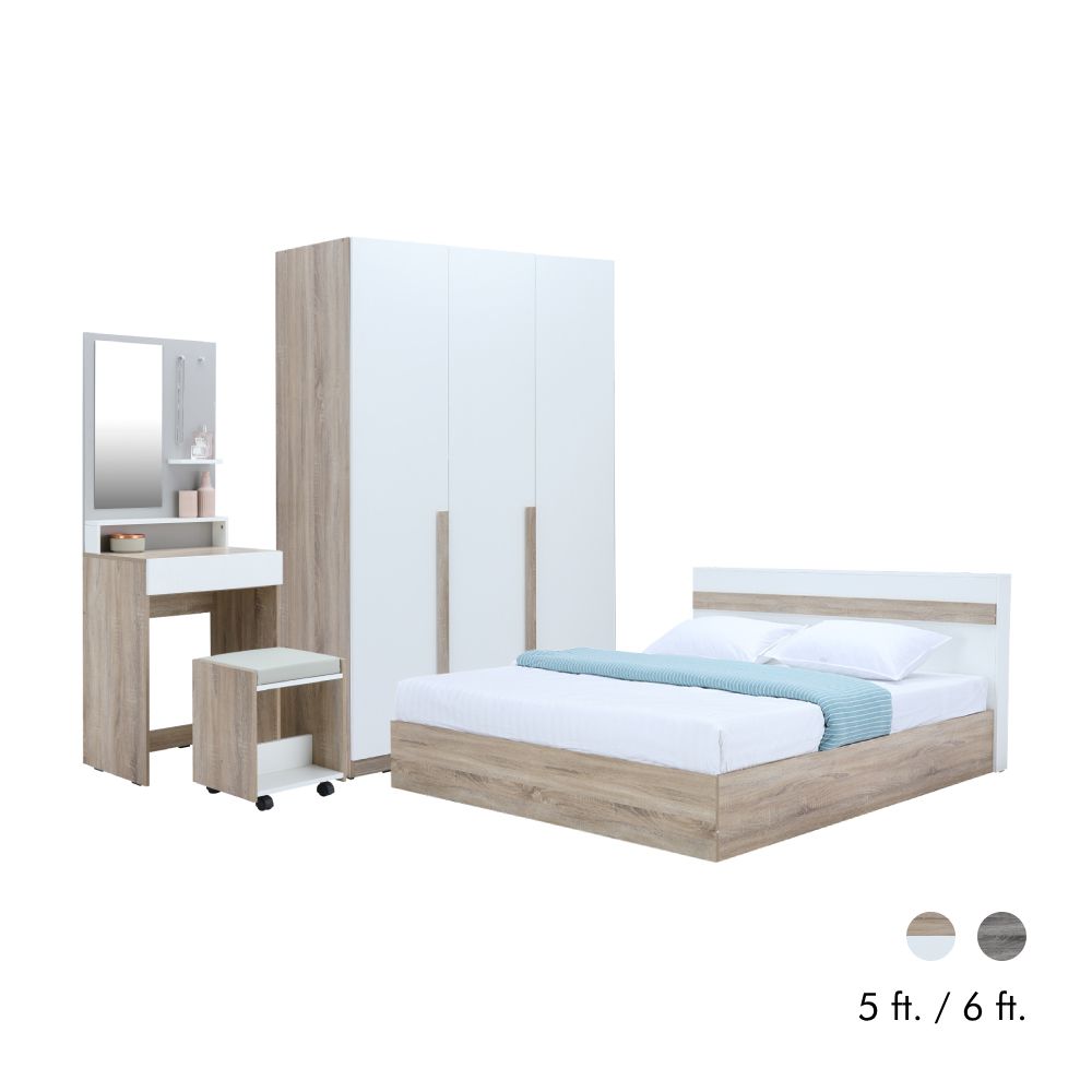 Furinbox Bedroom set (, Wardrobes 3 doors, Dressing tables)