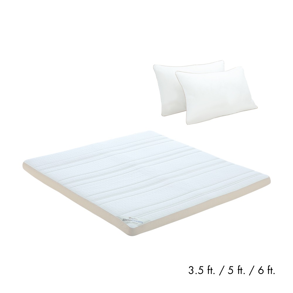 Furinbox Mattress 4 Pillow - white/