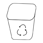 Open trash bins