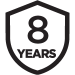8 year warranty Icon